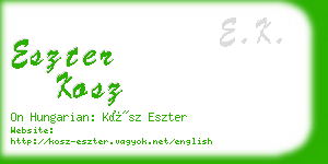 eszter kosz business card